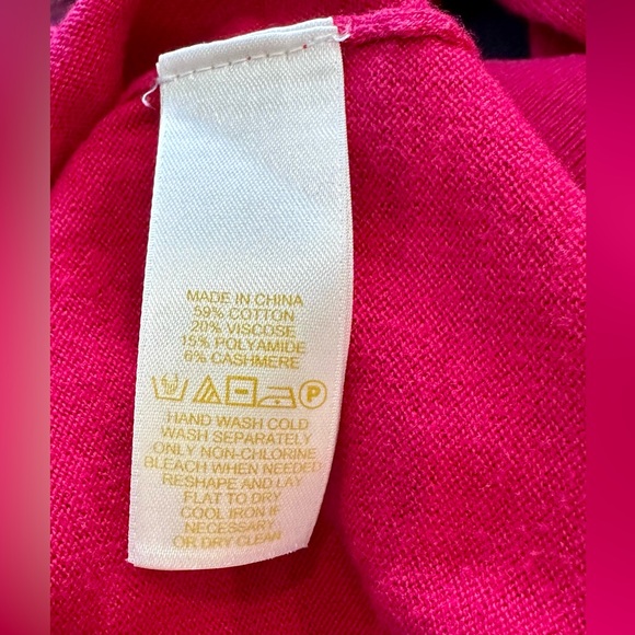 Kate Spade NY Abree Red Raspberry Cashmere Blend Sweater w/ Bow. Size Small - Picture 10 of 12